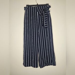 Altar'd State Navy And White Wide Leg Pants